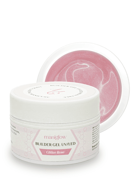 Brokatowy żel budujący Glitter Rose 15 ml